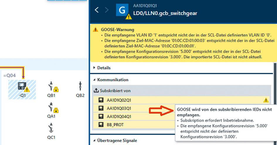 <strong>Bild 3</strong> Prüfung von Goose-Publisher-Subscriber-Verbindungen.